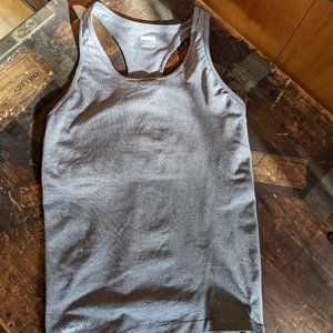 Nike Fit Dry Workout Top with built-in shelf bra, gray, L